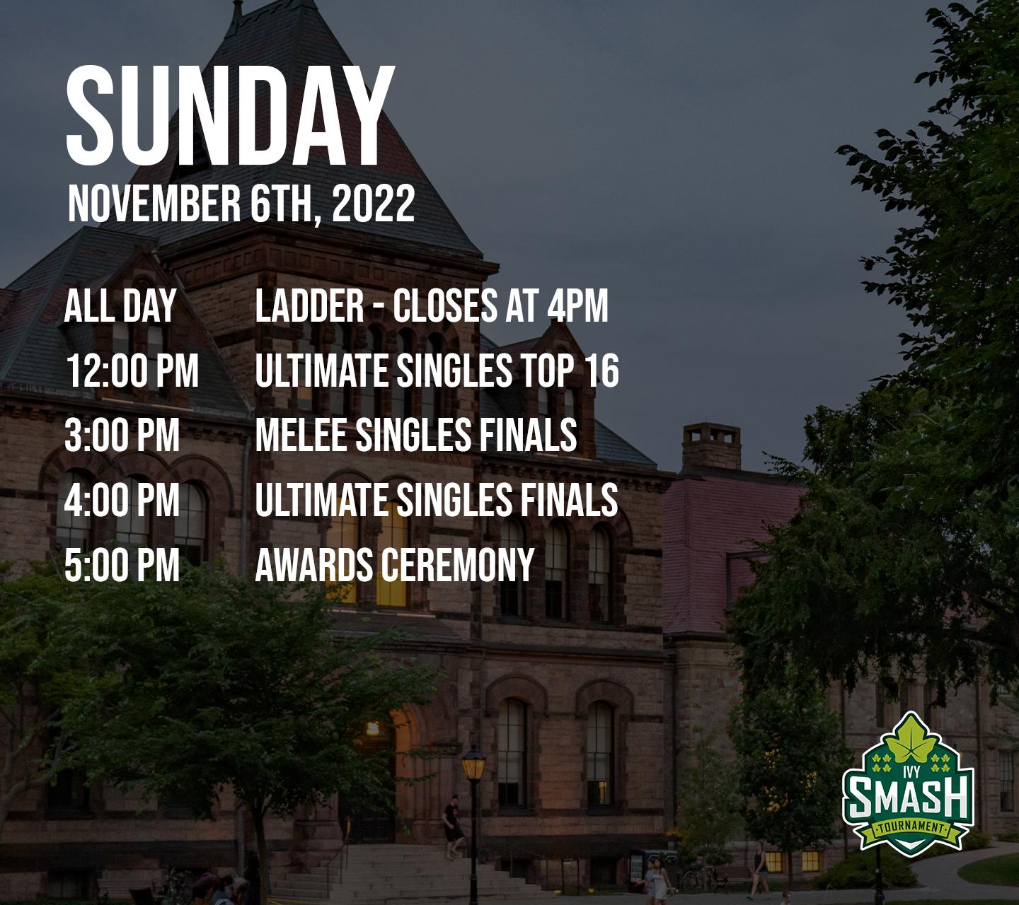 Sunday schedule